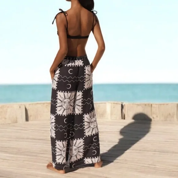 Anthropologie Migne Indigo Celestial Sun & Moon Wide Leg Pants NWT Size M
Boho - Picture 4 of 9